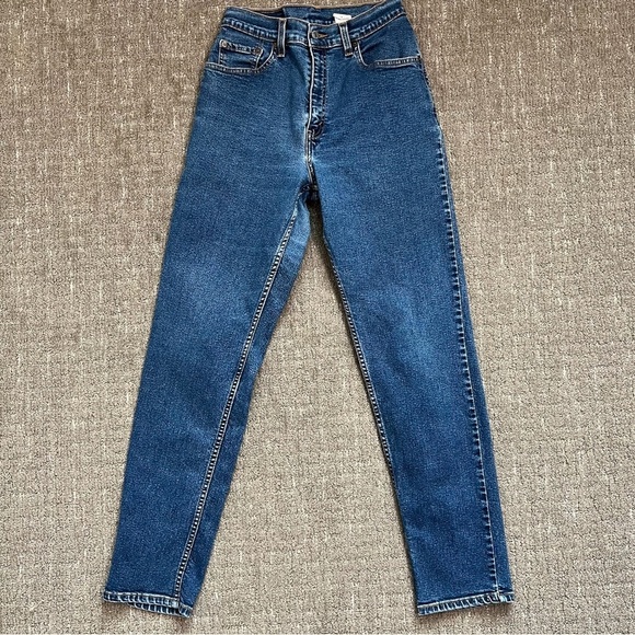 Vintage Levi’s 550 Relaxed Fit Tapered Leg 90’s Jean Medium Wash Size 8 Mis - Picture 7 of 7